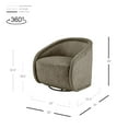 thumbnail image 2 of New Pacific Direct Margareth Fabric Swivel Accent Arm Chair in Pasadena Taupe, 2 of 11