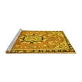 thumbnail image 2 of Ahgly Company Machine Washable Indoor Square Persian Yellow Traditional Area Rugs, 5' Square, 2 of 4