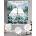 thumbnail image 3 of Green Ombre Forest Kitchen Curtains Sets 24 Inch Length with Valance, Watercolor Mountain Swag Valances and Tiers Curtain Set Drapes Swag Curtains for Living Room, Bathroom, Bedroom, Cafe, 3 of 6