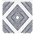 thumbnail image 2 of Ambesonne Geometric Boho Shower Curtain, Aztec Chevron Style, 69"Wx70"L, White and Dark Night Blue, 2 of 4