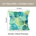 thumbnail image 4 of LALILO Throw Pillow Covers Tropical Leaf Green Blue Palm And Cushion Cover 18" x 18", 2 Pack, 4 of 6