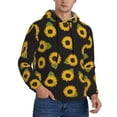 thumbnail image 2 of Lsque Sunflowers Pattern Casual Men's Hoodie,Hooded Sweatshirt with Kangaroo Pocket,Pullover Hoodie-XX-Large, 2 of 7