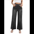 thumbnail image 1 of Pantalones Vaqueros Anchos de Talla Grande para Mujer, Cintura Alta, Adelgazantes, con Múltiples Bolsillos, Rectos, Holgados e Informales. Gris L, 1 of 10