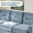 thumbnail image 6 of Small Space Sectional Sofa – Comfortable Chenille Couch for Living Room, Bedroom, Office, Compact Design, 6 of 8