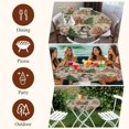 thumbnail image 7 of Beige Woode Christmas Round Tablecloth, Fitted Table Cover with Elastic for 45"-54" Round Tables, Xmas Tree Gingerbread Snowman Winter Table Cloth Outdoor Indoor Dinning Party Waterproof Tablecloths, 7 of 7