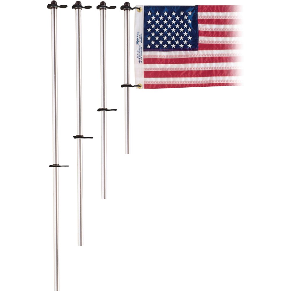Taylor 3/4" Diameter Aluminum Flag Pole with Charlevoix Flag Clips