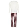 thumbnail image 4 of Family Matching Christmas Pajamas Set Outfits Long Sleeve Elk Printed Tops Plaid Pants Sleepwear, 4 of 8