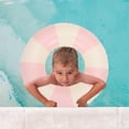 thumbnail image 3 of Inflatable Float Swimming Ring Beach Pool Party Swimming Ring PVC Striped Swimming Ring Size 80#, 3 of 3