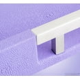 thumbnail image 7 of Home Redefined 17..5”x12” Rectangle Shagreen Faux Leather Decorative Serving Tray with Stainless Steel Metal Handles, Purple Lavender, 7 of 7