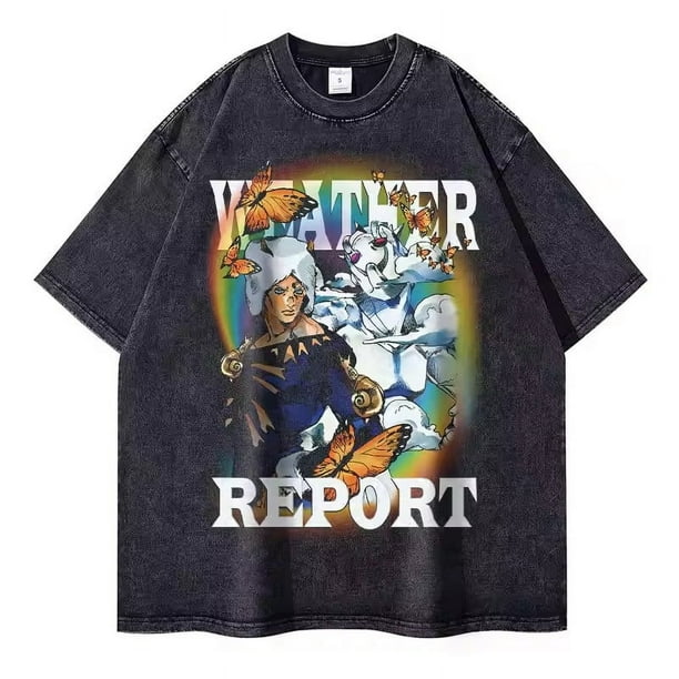 Anime JoJos Bizarre Adventure DIO lavado Manga JOJO Stone Ocean Y2k camiseta hombres ropa nueva en Top & Tees camiseta para hombre 50872
