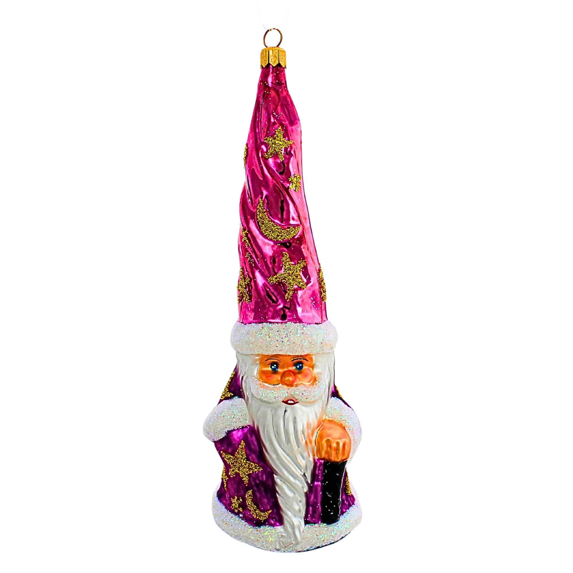 Christopher Radko Company 8.50In Magic Munchkin Sbk, Glass, Ornament Christmas Moon Wizard 96240K
