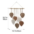 thumbnail image 3 of Dalxymotic Macrame Wall Hanging, Bohemian Leaf Hand Woven Tapestry, 15.7 x 26.8 Inch Boho Art Decor, Boho Wall Art, Macrame Wall Hanging for Bedroom, Living Room, Home, Hallway, 3 of 7