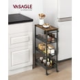 thumbnail image 2 of Carrito de almacenamiento rodante VASAGLE de 4 niveles, 22 x 45 x 77 cm, 3,6 kg, 2 of 6