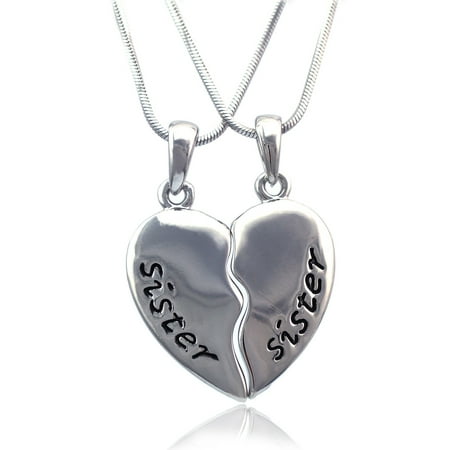 cocojewelry Sister Sister Best Friend Forever BFF Heart Pendant