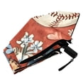 thumbnail image 6 of ALAZA Baseball Flowers UPF 50+ Compact Folding Umbrella for Rain Travel Umbrella Packable, 6 of 8