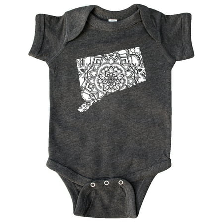 

Inktastic Connecticut Silhouette Mandala Gift Baby Boy or Baby Girl Bodysuit