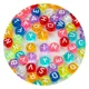 thumbnail image 1 of 100/200/300/500Pcs Mixed Letter Acrylic Beads Round Flat Alphabet Spacer Beads For Jewelry Making Handmade Diy Bracelet Necklace, 1 of 5