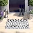 thumbnail image 2 of White Butterfly Black Pattern Flannel Non Slip Door Rugs,Washable Door Mats Indoor,Decorative Door Mats,Dirt-Resistant and Absorbent Doormat for Entrance,Bedroom,Kitchen,Bathroom,23.5x16in(60x40cm), 2 of 5