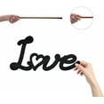 thumbnail image 3 of Love Wood Cutout Front Door Wooden Decor Letters Cut Art Sign Wall Hanging Decorative for Dining Room Cafe Shop Shelf Apartment Rustic Farmhouse Porch Party Valentines Day Gift 11.9x5.9in for making, 3 of 9