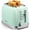 Aqua Green, variant on Toaster 2 Slice Retro Stainless Steel with 1.5” Extra Wide Slots Bagel, Defrost, Reheat, Cancel Functions, 6 Bread Shade Settings, Removable Crumb Tray, Gray
