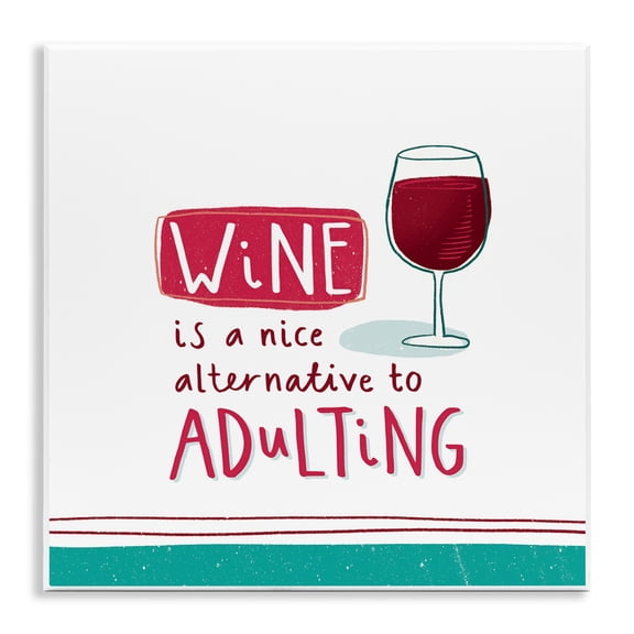 Stupell Industries Eclectic Funny Wine Phrase Wall Plaque Art, 12 x 12, by Courtney Morgenstern