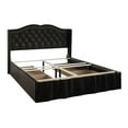 thumbnail image 4 of Home Design Martha Full Tufted Upholstered Storage Panel Bed Frame with Diamond Tufting and Four Drawers, Black, Easy Assembly, 4 of 6