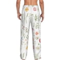 thumbnail image 7 of Salouo Wildflower Watercolor 2 Print Pajama Pants for Men, Lounge Pants Elastic Waistband Casual Men's sleepwear Loungewear Sleep Pajama Pant -XX-Large, 7 of 7