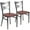 Red, variant on Clear Coated ''X'' Back Metal Restaurant Chair,Black Vinyl Seat,PK2