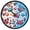 Cute Crabs with Starfish, variant on Dailycode Night Light Wall Clock Glow in The Dark 12 inch Battery Operated Silent Luminous Clocks, Cute Juggling Tigers