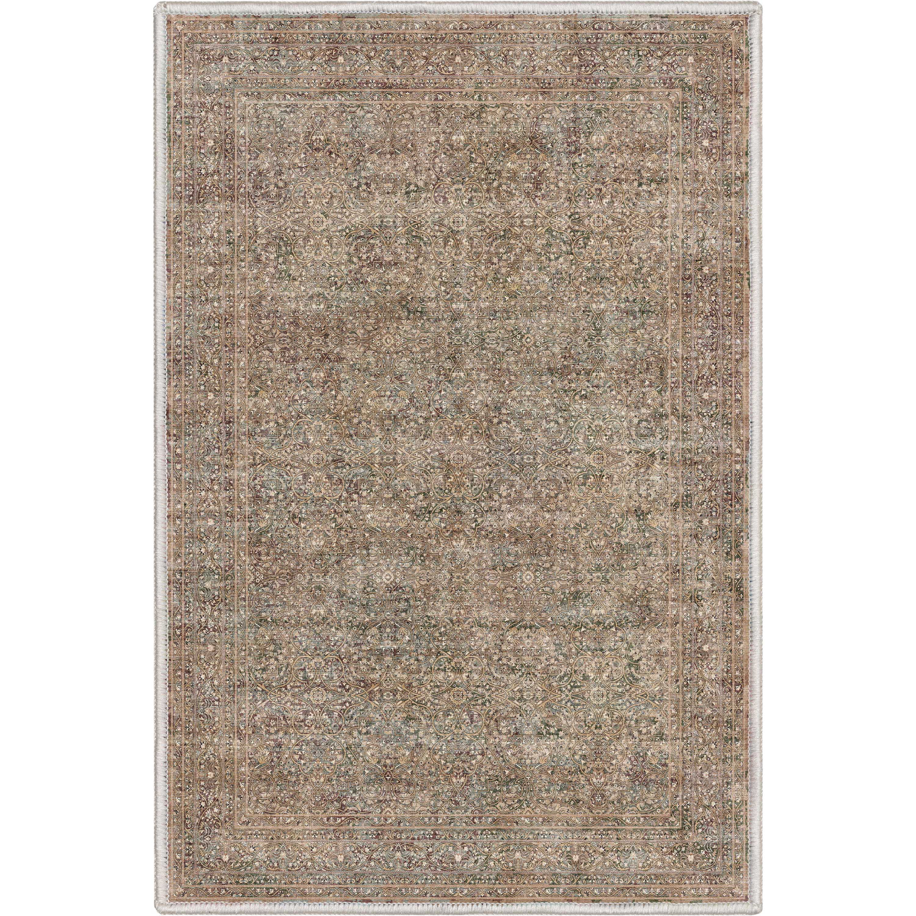 Well Woven Asha Juliette Vintage Oriental Beige Flat-Weave 2' x 3' Area Rug