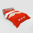 thumbnail image 3 of Ambesonne Christmas Bedding Set 3 Pcs, Vivid Santa Mustache, Twin XL, Scarlet Cream, 3 of 3