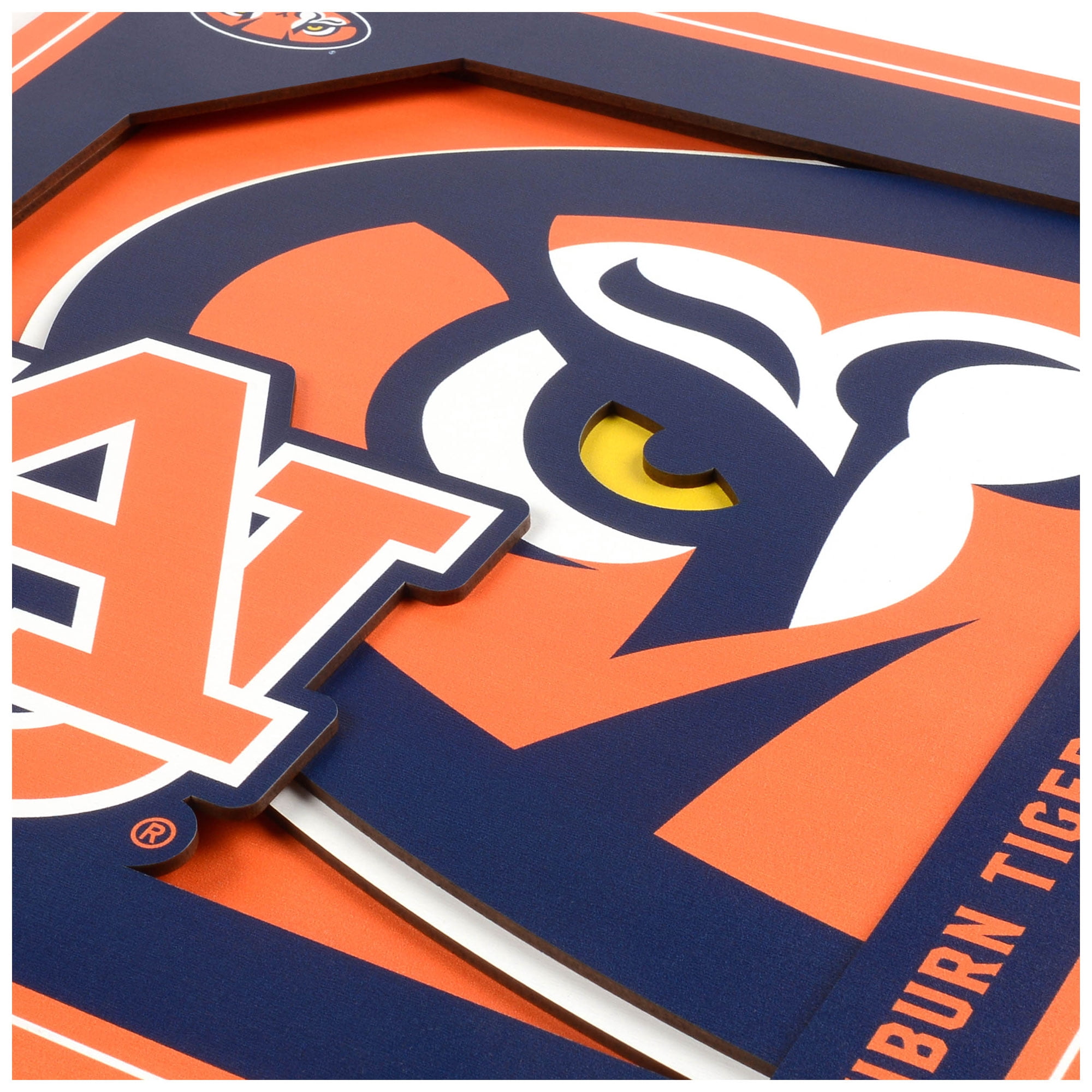 YTFNCbrnTiger3DLogoerieWllrt12X12