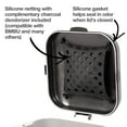 thumbnail image 3 of PetFusion PF-LC1A Portable Cat Litter Disposal (Locking Handle, Complimentary Litter Deodorizer & 10 Biodegradable/Compostable Waste Bags Incl.), White and Black, 3 of 8