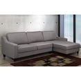 thumbnail image 1 of Brassex Andrew RHF Sectional Sofa for Living Room and Apartment with Curved Arms and Splayed Legs, Grey, 1 of 2