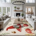thumbnail image 3 of Gnomes Mushroom Area Rugs 8'x10', Washable Small Throw Rugs for Living Room Patio, Farmhouse Vintage Leaves Plants Butterfly Indoor Outdoor Rug Non-Slip Low Pile Carpet Runner Reversible Floor Mats, 3 of 8