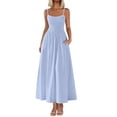 thumbnail image 1 of Vestido largo PRETTYGARDEN para mujer, estampado de verano, azul claro, 1 of 9