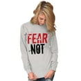 thumbnail image 4 of Fear Not Paint Splatter Christian Plus Size Long Sleeve Graphic Tee Shirt Brisco Brands 2X, 4 of 5