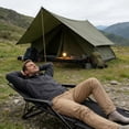 thumbnail image 2 of Qifang Folding Reclining Camping Chair, Portable Steel Tube Oxford Fabric Lounge Chair for Outdoor Patio Beach，Black, 2 of 13