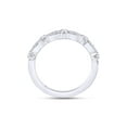 thumbnail image 4 of Round Cut Natural Diamond Vintage Style Wedding Band in 14K White Gold Over Sterling Silver (0.14 Cttw), Ring Size-7, 4 of 5