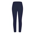 thumbnail image 6 of TGPMGRZ High Waisted Leggings with Pockets for Women Elastic Waisted Solid Yoga Pants Leggings Tight Petites Comfort Dark Blue Size S, 6 of 6