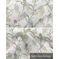 thumbnail image 6 of Sage Green Leaves Linen Curtain Valance for Bedroom/Bathroom/Kitchen/Office/Living/Dining Room Window,Flower Herbs Floral Spring Summer Pocket Topper Drapes Decorative Cafe Drapery Panel 42"x12", 6 of 6