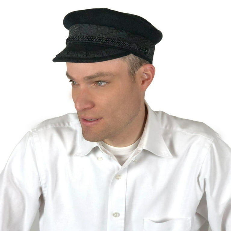 DUTC Oktoberfest Haus Deluxe Wool Black Greek Fisherman Hat for