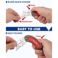 thumbnail image 3 of Juego de cuchillos utilitarios plegables WORKPRO Quick Change Blade, paquete de 3, 3 of 8