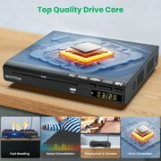 HD DVD Player for Home, CD DVD Players, WONNIE DVD Players for TV with HD/AV/Coaxial Output &USB Input, Built in PAL/NTSC System, Breakpoint Memory, HDMI and RCA Output Cable Included