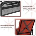 thumbnail image 4 of Suncrown Adjustable and Water Resistant Metal Lounge Chair with Cushion - Set of 3 Red/Black, 4 of 7