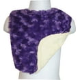 thumbnail image 5 of Lil' Cub Hub Baby Yellow Dimple Dot Minky with Purple Rosebud Swirl Minky Reversible and Adjustable Bib, 5 of 6