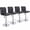 Black, variant on SONGMY Set of 4 Adjustable Bar Stools, White PU Leather Modern Swivel Dining Chairs with Back, Counter Height Barstools