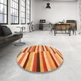 thumbnail image 4 of Ahgly Company Machine Washable Indoor Round Contemporary Beer Orange Area Rugs, 4' Round, 4 of 7