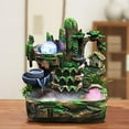 thumbnail image 3 of Rockery Fountain Tabletop Fountain Small Rockery Water Fountain Indoor Water Fountains Tabletop Water Fountain  Rockery Crafts with Atomization Effect Resin Rockery Bonsai Home Decor, 3 of 9