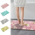 thumbnail image 1 of Xihbxyly Productos Fabricados Únicamente En Ee. Uu. Alfombrilla En Fibra Impregnada de Fibra Índigo, Absorbente, Dormitorio, Antideslizante, Flocada, En Estampado de Crisantemos, 1 of 6